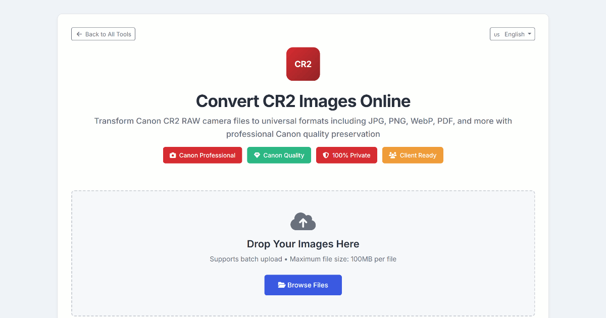 Convert CR2 Images Online Free - CR2 Converter | ImageConvertCompress.com